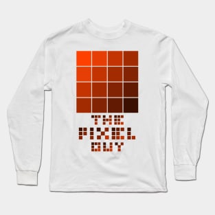 the pixel guy design for the pixel lover - green Long Sleeve T-Shirt